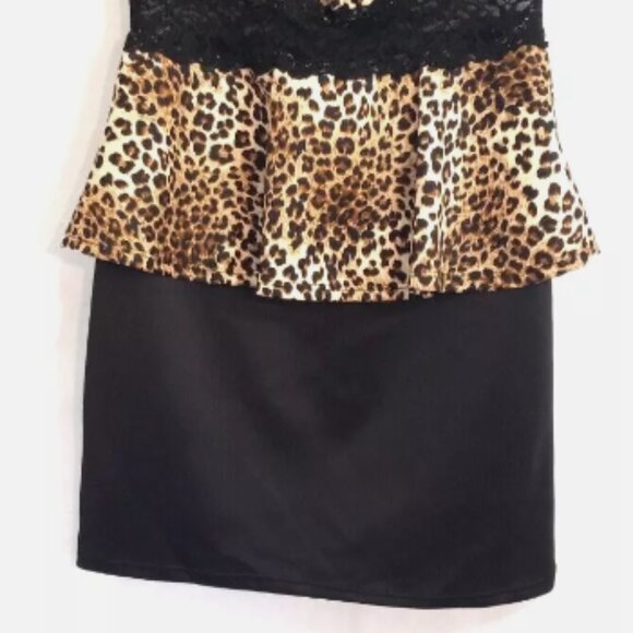 Junior's Dress Size XL NEW Animal Print Strapless Wild Daisy Formal Prom - Picture 15 of 16